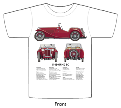 MG TC 1945-49 T-shirt Front